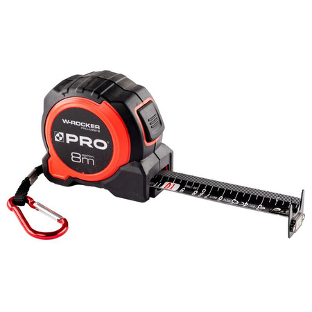 Miara zwijana W-ROCKER 8 m x 32 mm, II klasa dokładności, PRO (PRO-MZ918)