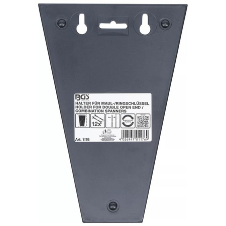 Uchwyt do kluczy płaskich/oczkowych 12 miejsc, BGS 1176