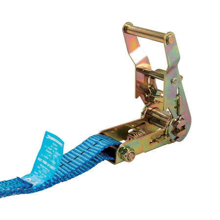 Pas transportowy z zapadką i hakiem typu J, 3 m x 27 mm - Mierzone 350 kg, udźwig 700 kg, Silverline 493651