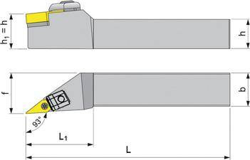 Nóż tokarski z wymienną płytką skraw. 93° MVJNL 2020 K16