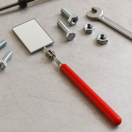 Lusterko inspekcyjne teleskopowe prostokątne 50x88 mm, uchwyt 750 mm PRAXER