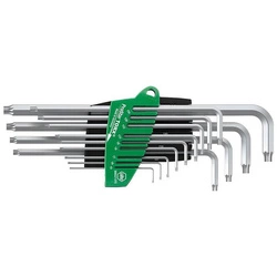 Zest.kluczy trzpień,kat. T5-T45x mm,13-częściowy Wiha