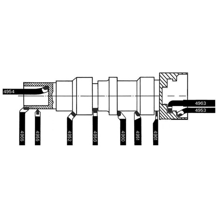Nóż tokarski spiczasty, prosty, HSSE, 25 x 25 x 200 mm, DIN 4955, WILKE