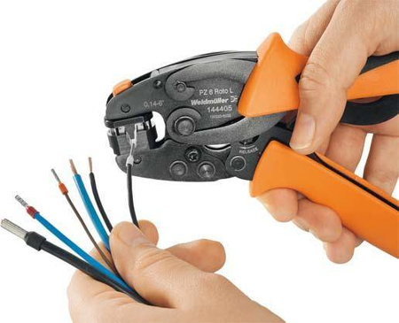 Szczypce do zagniatania tulejek kabl.PZ 6 roto L 0,14-6qmm Weidmüller