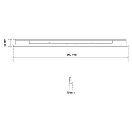 Osłona oświetlenia do elementów LED 1300 mm, BGS 80215