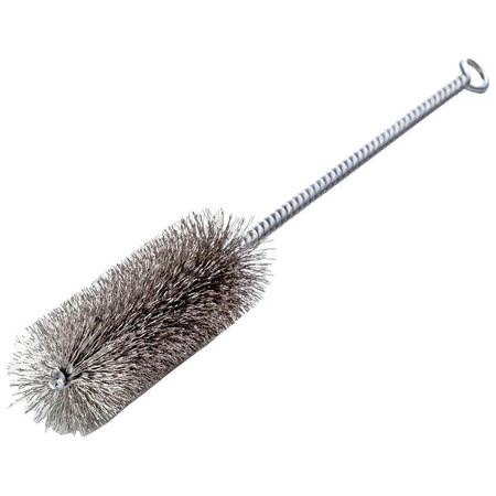 Szczotka cylindryczna z oczkiem 50x100 /300mm drut stalowy falisty Lessmann