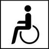 Tablliczka informacyjna 1044-10 330x600mm Osoby na wózkach inwalidzkim