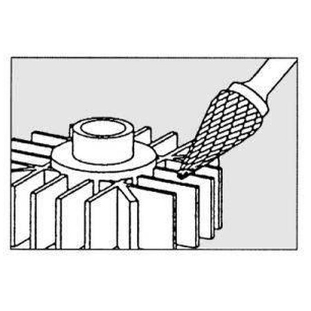 Frez trzp.ze stopow twar. stożek ostry 1020 4 6mm 10x20mm Pferd
