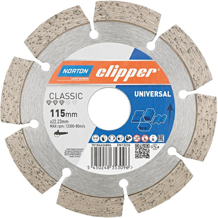 Clipper tarcza diamentowa CLA Uni 18100 115x22,23 mm