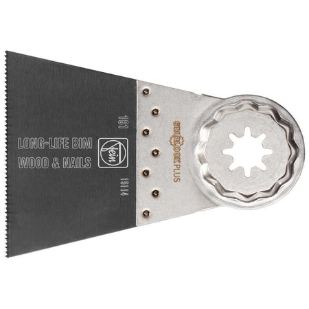 Brzeszczot E-Cut Long-Life 65×50 mm, bimetal, uzębienie rozwarte, Starlock Plus, 1 szt., do drewna z gwoździami, FEIN