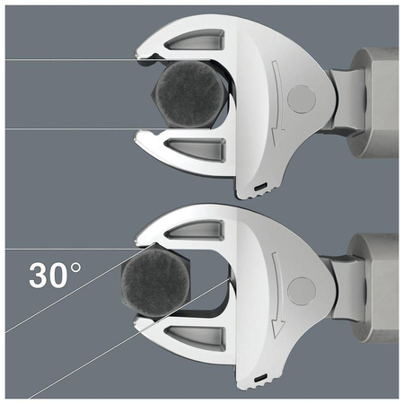 Samonastawny wtykowy klucz płaski 16-19 mm, chwyt 14x18 mm z funkcją grzechotki mechanicznej JOKER L 7880 Wera