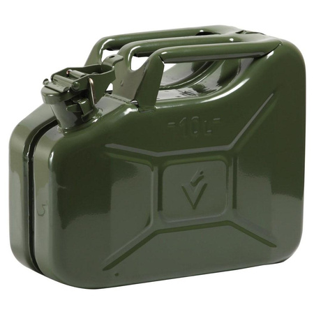 Kanister na paliwo z blachy stalowej oliwkowy 10 l Valpro