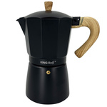 Zaparzacz do kawy espresso, aluminium, 9 filiżanek, czarny/drewnopodobny, KINGHoff, KH-1887