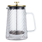 Zaparzacz tłokowy do kawy/herbaty, szkło, 1L, Klausberg, KB-7767