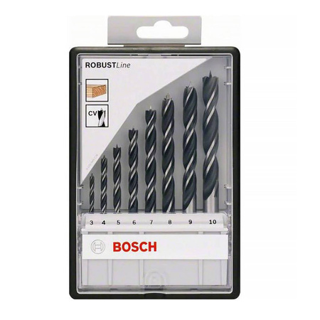 Zestaw wierteł krętych do drewna Robust Line ⌀ 3-10 mm, BOSCH