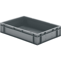 Skrzynka transportowa 600 x 400 x 120 mm szara TK 600/120-0 LA-KA-PE
