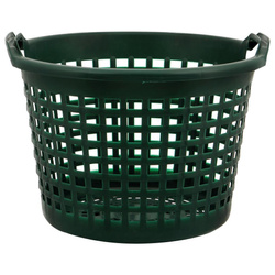 Kosz ogrodowy z uchwytami 45,5 x 31,45 cm 25 kg zielony okrągły