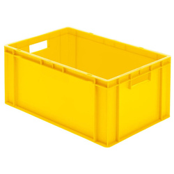 Skrzynka transportowa 600 x 400 x 270 mm żółta TK 600/270-0 LA-KA-PE