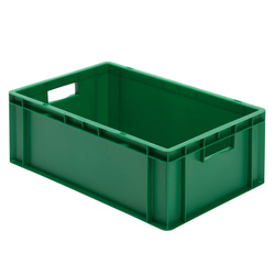 Skrzynka transportowa 600 x 400 x 210 mm zielona TK 600/210-0 LA-KA-PE