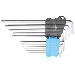 Zestaw kluczy kątowych ekstra długie gniazdo sześciokątne/gniazdo sześciokątne z głowicą kulową 0.05" - 3/8" 13-części (9801) BGS