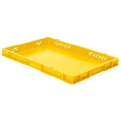 Skrzynka transportowa 600 x 400 x 50 mm żółta TK 600/50-0 LA-KA-PE