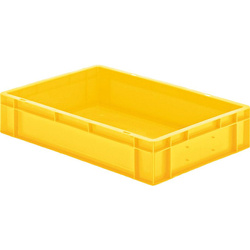 Skrzynka transportowa 600 x 400 x 120 mm żółta TK 600/120-0 LA-KA-PE