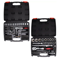 Zestaw kluczy nasadowych napęd 6,3 mm (1/4") / 12,5 mm (1/2") z grzechotkami dwukierunkowymi, BGS DIY 9191 - 174 szt.