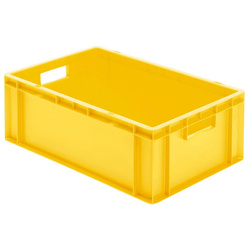 Skrzynka transportowa 600 x 400 x 210 mm żółta TK 600/210-0 LA-KA-PE