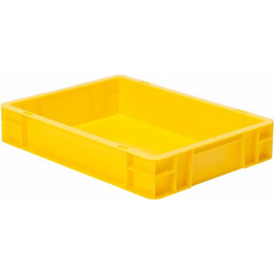 Skrzynka transportowa 400 x 300 x 75 mm żółta TK 400/75-0 LA-KA-PE