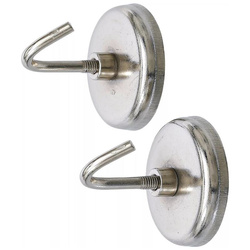 Hak magnetyczny okrągły Ø 34 mm 2 szt. 3,5 kg, BGS Diy 79913