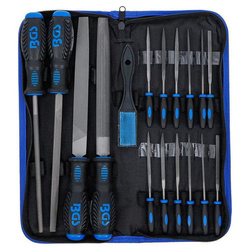 Zestaw 17 pilników warsztatowych i igiełkowych, BGS 72119