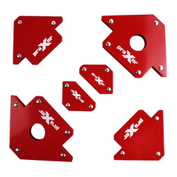 Zestaw magnesów spawalniczych 6 szt. kąty 45°-135°, siła 4-22,7 kg PR5018 PRAXER