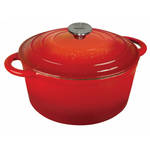 Garnek żeliwny z pokrywą Ø21 cm, pojemność 2,4 l czerwony KINGHoff