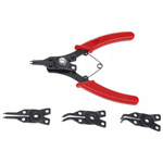 Szczypce do pierścieni rozprężnych z zestawem wymiennych końcówek 160 mm, 5 szt., BGS Diy 454