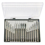 Wkrętak zegarmistrzowski, zestaw, 16 częściowy