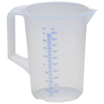 Przezroczysty dzbanek z miarką 2 l z polipropylenu do cieczy technicznych i chemikaliów Hunersdorff