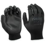 Rękawice robocze ochronne poliuretowane czarne PRO rozmiar 8