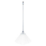 Grabie wachlarzowe regulowane 15 zębów, stal węglowa, szerokość 19-66 cm, trzonek 19 mm, G66535 GEKO