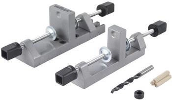 Zestaw do połączeń kołkowych, do desek o grubości 12–30mm + 40 kołków WOLFCRAFT