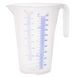 Przezroczysty dzbanek z miarką 2 l z polipropylenudo olejów i kwasów PRESSOL