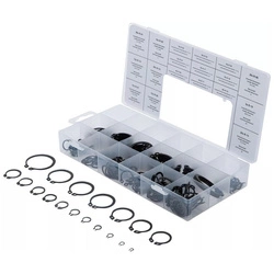 Zestaw zewnętrznych pierścieni Segera (pierścieni rozprężnych) Ø 3-32 mm 300 szt., BGS 8046