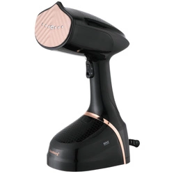 Parownica do pionowego prasowania ubrań, pojemność 400ml, czarna ze złotym panelem ze stali nierdzewnej, Klausberg, KB-7778