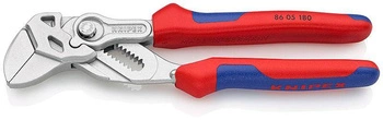 Szczypce-klucz w jednym narzędziu fosforanowane z rękojeściami wielokomponentowymi 180 mm KNIPEX 86 05 180