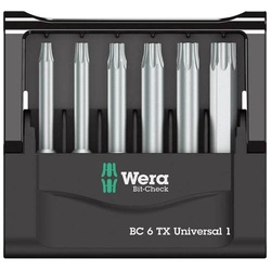 Zestaw bitów TORX® Bit-Check Universal 1 (Tx10, TX15, TX20, TX25, TX30, TX40) Wera