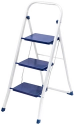 Stołek składany, drabinka w kolorze niebieskim 3 stopnie 116 cm Casa Si Arco 3