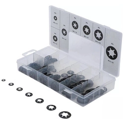 Asortyment podkładek zaciskowych / podkładek zabezpieczających M3-M12 340 szt., BGS 74414