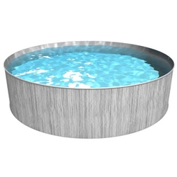 Okrągły basen wolnostojący stalowy  350 x 90 cm New Splasher Secure STEINBACH 011002G