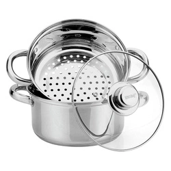 Stalowy garnek do gotowania na parze, Ø24 cm, pojemność 5 l, zestaw 3 elementy KINGHoff