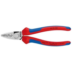 Szczypce do zgniatania tulejek kablowych z rękojeściami wielokomponentowymi 180 mm KNIPEX 97 72 180